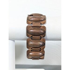 Vintage Renoir Copper Wide Panel Link Bracelet‎ Mid Century Modern 7"